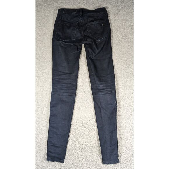 rag & bone Jeans Womens Size 23 Dark Blue Skinny Ankle Zip Pants - Picture 4 of 8
